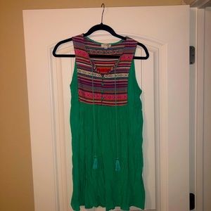Umgee teal sleeveless dress